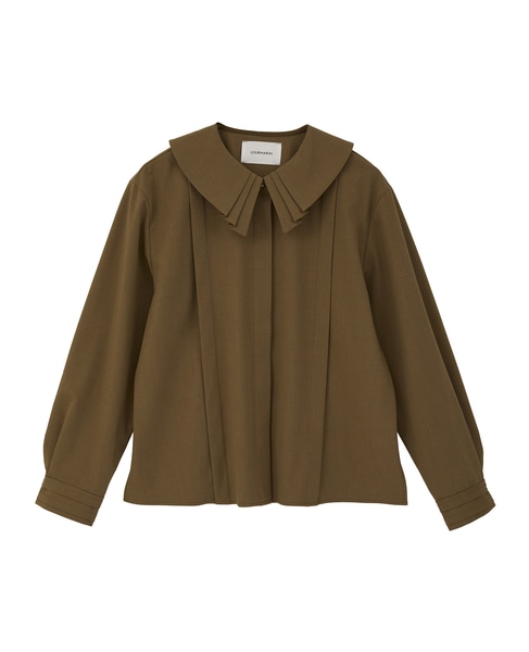 【LOURMARIN】タックカラーブラウス 詳細画像 キャメル 10