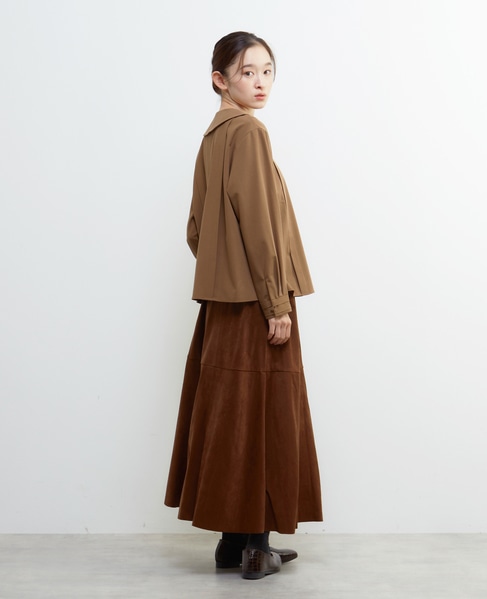 【LOURMARIN】タックカラーブラウス 詳細画像 キャメル 6