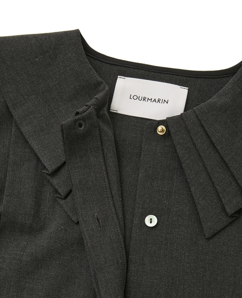 【LOURMARIN】タックカラーブラウス 詳細画像 チャコールグレー 6