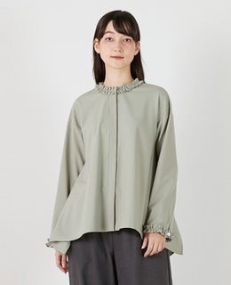 イレギュラーヘムフリルブラウス
