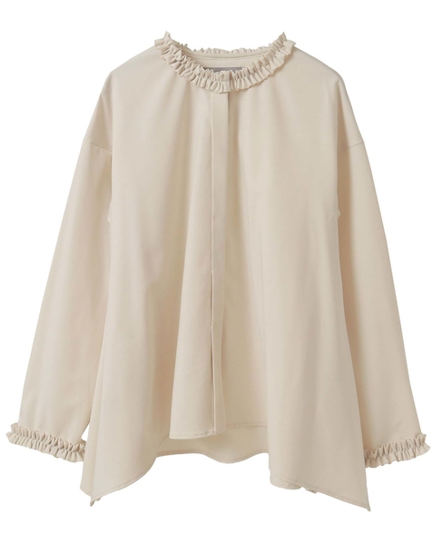 イレギュラーヘムフリルブラウス 詳細画像 ライトベージュ 11