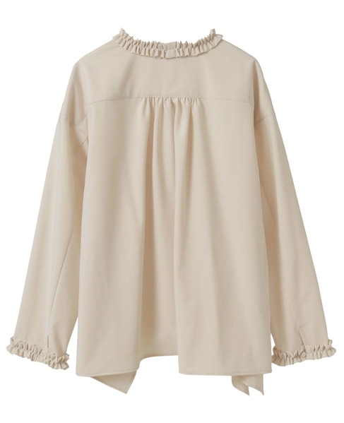 イレギュラーヘムフリルブラウス 詳細画像 ライトベージュ 12