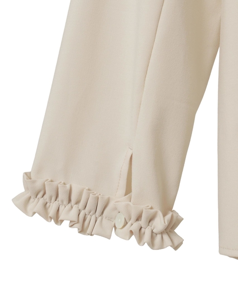 イレギュラーヘムフリルブラウス 詳細画像 ライトベージュ 16