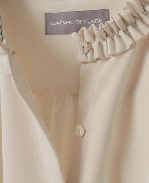 イレギュラーヘムフリルブラウス 詳細画像 ライトベージュ 17