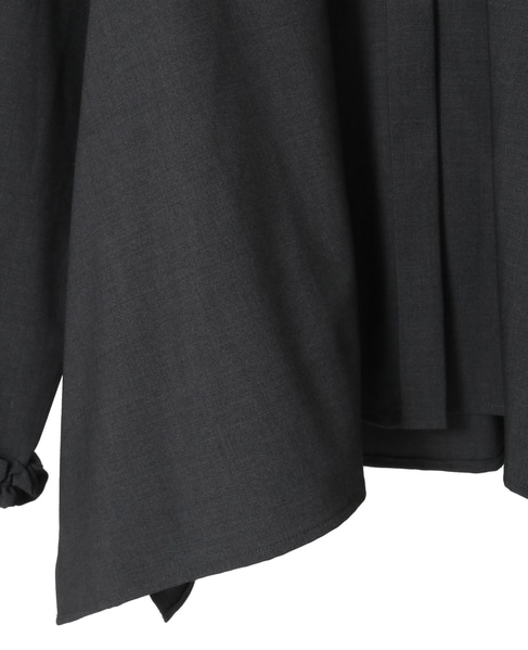 イレギュラーヘムフリルブラウス 詳細画像 チャコールグレー 16