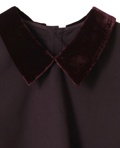 【LOURMARIN】ベルベット衿ブラウス 詳細画像 パープル 12
