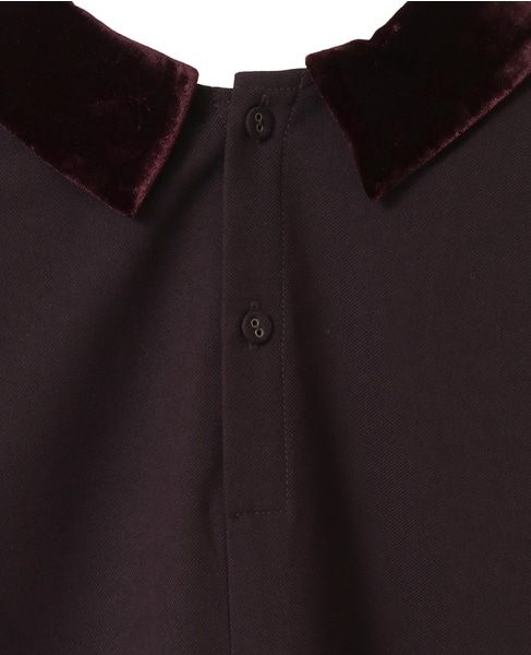 【LOURMARIN】ベルベット衿ブラウス 詳細画像 パープル 13