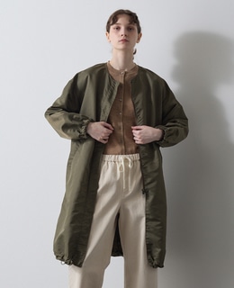 ナイロンクルーネックドロストコート