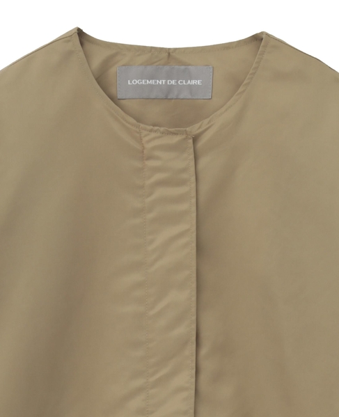 ナイロンクルーネックドロストコート 詳細画像 ベージュ 13