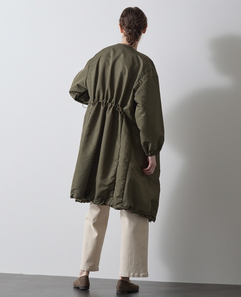 ナイロンクルーネックドロストコート 詳細画像 カーキ 4