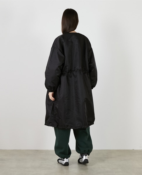 ナイロンクルーネックドロストコート 詳細画像 ブラック 5