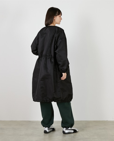 ナイロンクルーネックドロストコート 詳細画像 ブラック 7