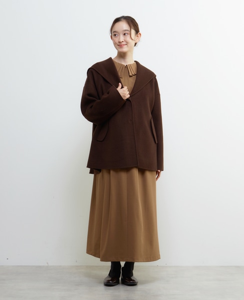 【LOURMARIN】セーラーカラーミドルコート 詳細画像 ブラウン 10