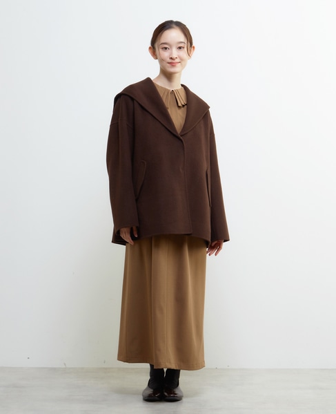 【LOURMARIN】セーラーカラーミドルコート 詳細画像 ブラウン 3