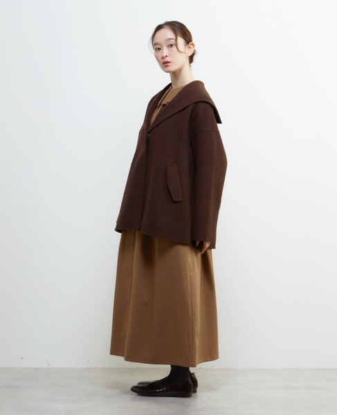 【LOURMARIN】セーラーカラーミドルコート 詳細画像 ブラウン 5