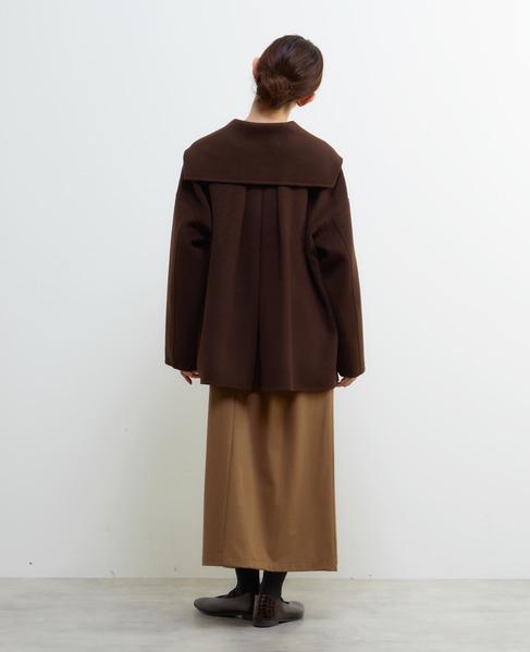 【LOURMARIN】セーラーカラーミドルコート 詳細画像 ブラウン 7