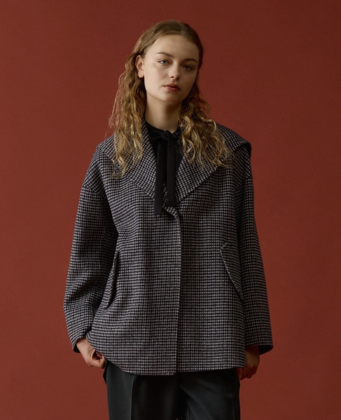 【LOURMARIN】セーラーカラーミドルコート 詳細画像 その他 1