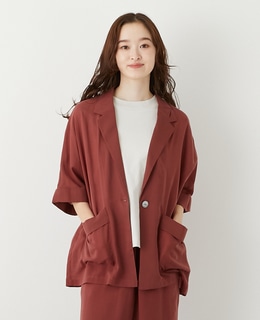 5分袖ドルマンジャケット