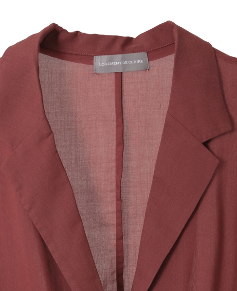 5分袖ドルマンジャケット 詳細画像 ボルドー 13
