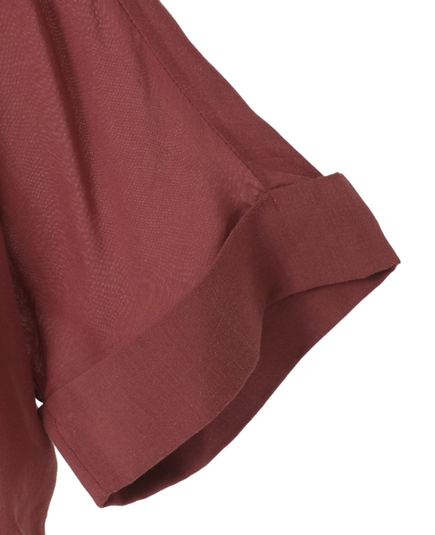 5分袖ドルマンジャケット 詳細画像 ボルドー 14