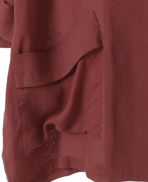 5分袖ドルマンジャケット 詳細画像 ボルドー 15