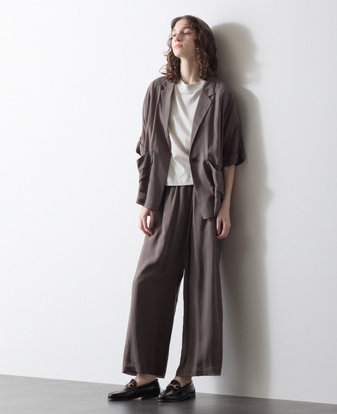 5分袖ドルマンジャケット 詳細画像 セージグリーン 3