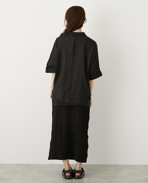 5分袖ドルマンジャケット 詳細画像 ブラック 6