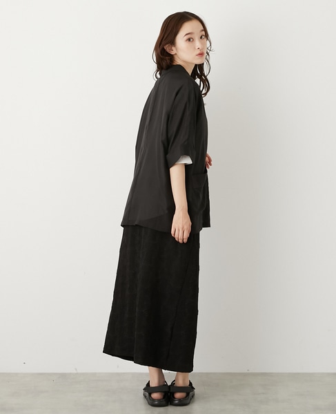 5分袖ドルマンジャケット 詳細画像 ブラック 7