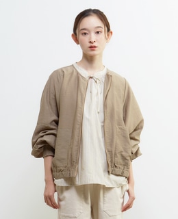 【LOURMARIN】パフスリーブジップアップブルゾン