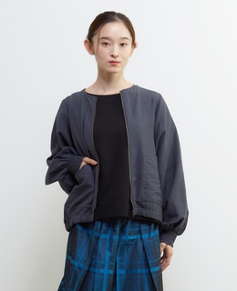 【LOURMARIN】パフスリーブジップアップブルゾン