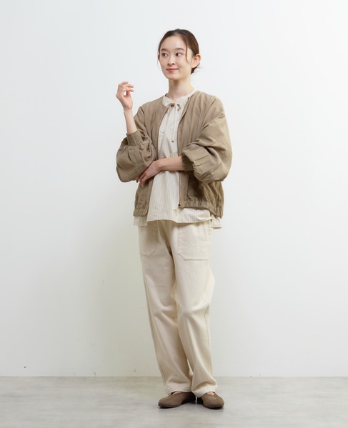 【LOURMARIN】パフスリーブジップアップブルゾン 詳細画像 モカ 3