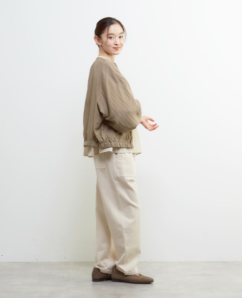 【LOURMARIN】パフスリーブジップアップブルゾン 詳細画像 モカ 7