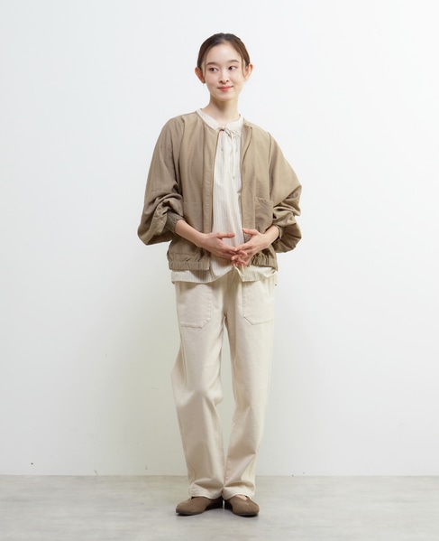 【LOURMARIN】パフスリーブジップアップブルゾン 詳細画像 モカ 9