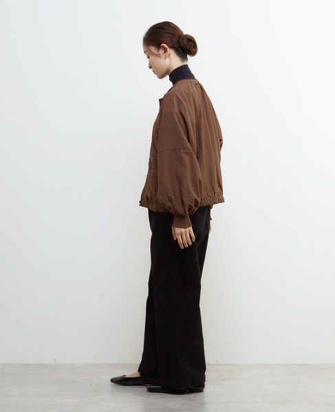 【LOURMARIN】パフスリーブジップアップブルゾン 詳細画像 ブラウン 3