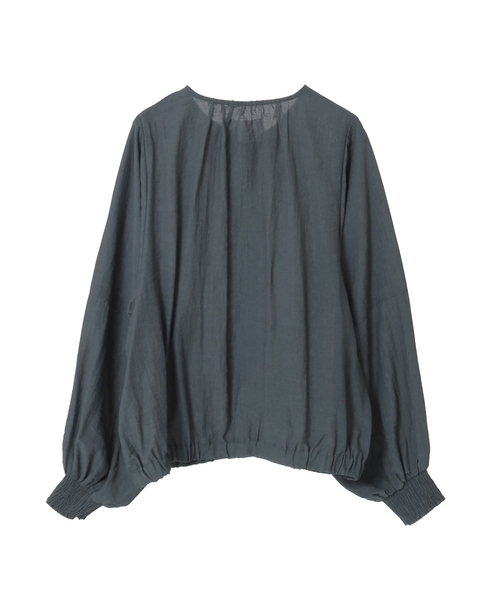 【LOURMARIN】パフスリーブジップアップブルゾン 詳細画像 グレー 10