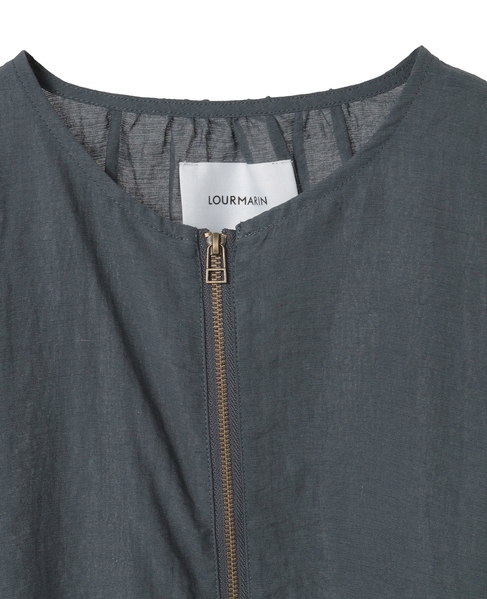 【LOURMARIN】パフスリーブジップアップブルゾン 詳細画像 グレー 11