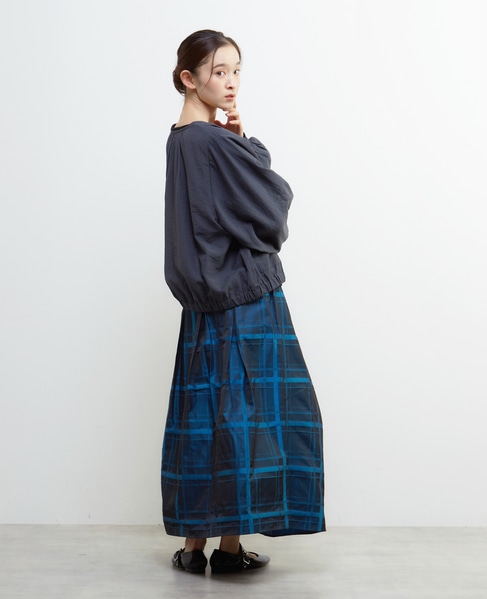 【LOURMARIN】パフスリーブジップアップブルゾン 詳細画像 グレー 5