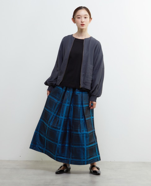 【LOURMARIN】パフスリーブジップアップブルゾン 詳細画像 グレー 8