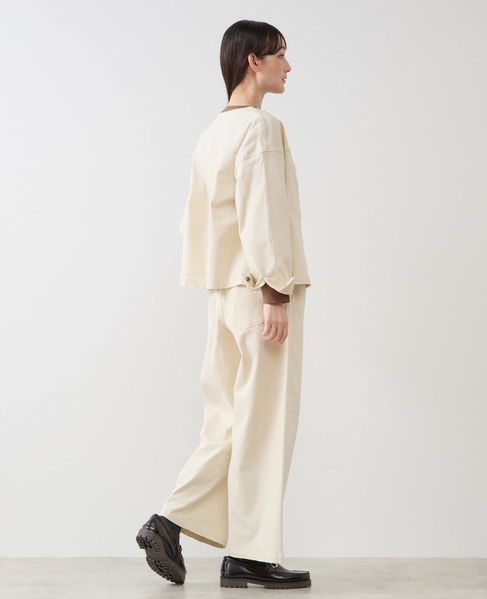 ノーカラーデニムジャケット 詳細画像 ライトベージュ 6