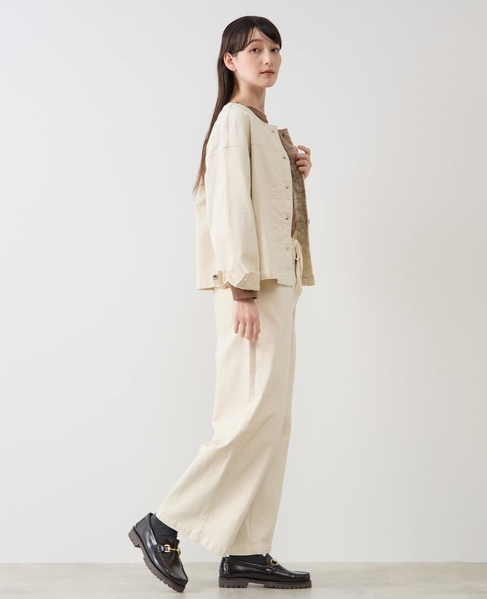 ノーカラーデニムジャケット 詳細画像 ライトベージュ 7