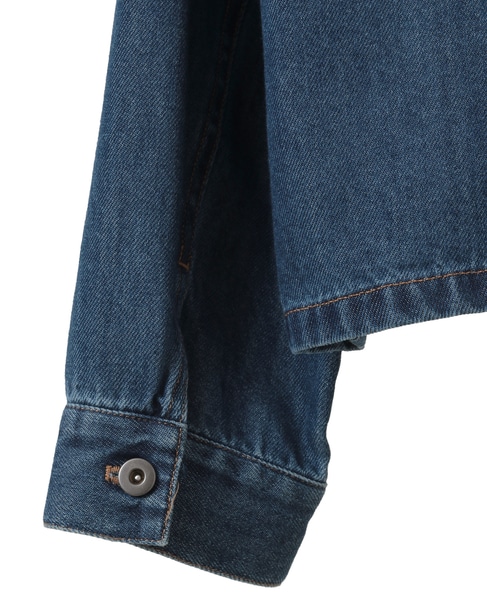 ノーカラーデニムジャケット 詳細画像 インディゴブルー 8