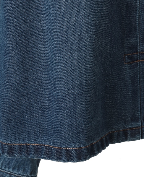 ノーカラーデニムジャケット 詳細画像 インディゴブルー 9