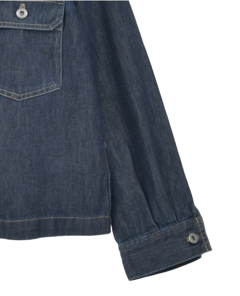 ノーカラーデニムジャケット 詳細画像 ワンウォッシュ 13