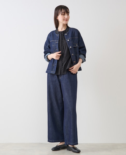 ノーカラーデニムジャケット 詳細画像 ワンウォッシュ 3