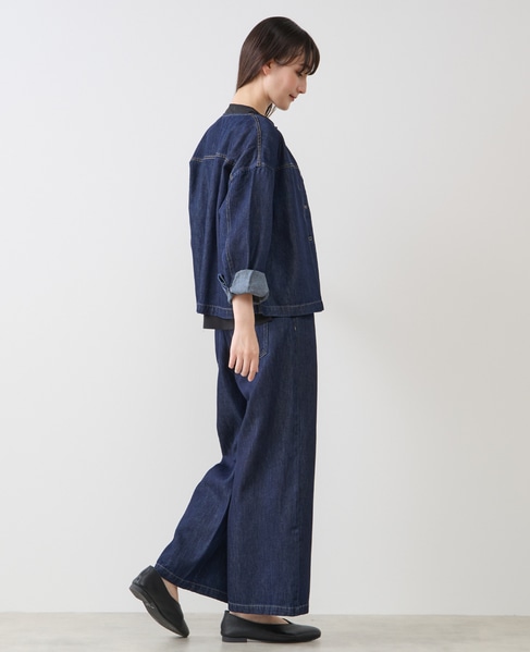 ノーカラーデニムジャケット 詳細画像 ワンウォッシュ 7