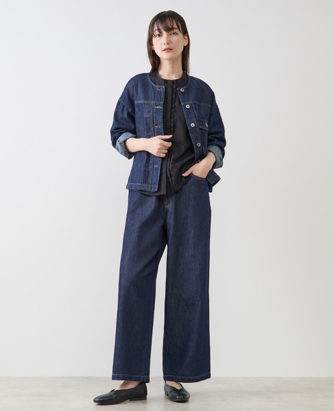 ノーカラーデニムジャケット 詳細画像 ワンウォッシュ 9