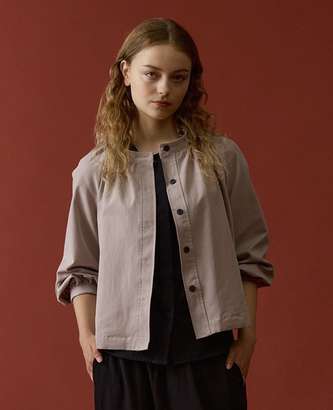 【LOURMARIN】スタンドカラージャケット 詳細画像 グレージュ 1