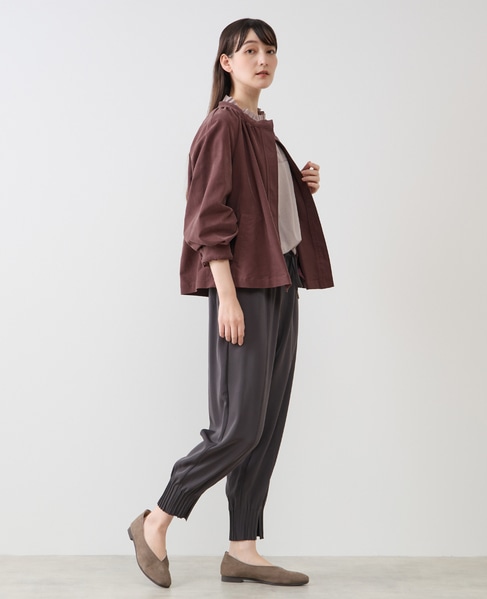 【LOURMARIN】スタンドカラージャケット 詳細画像 ボルドー 7