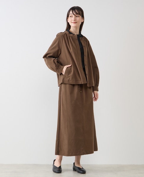 【LOURMARIN】スタンドカラージャケット 詳細画像 ブラウン 7