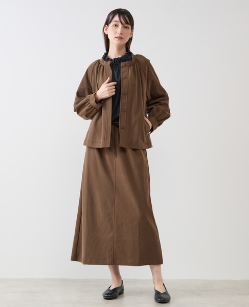 【LOURMARIN】スタンドカラージャケット 詳細画像 ブラウン 8